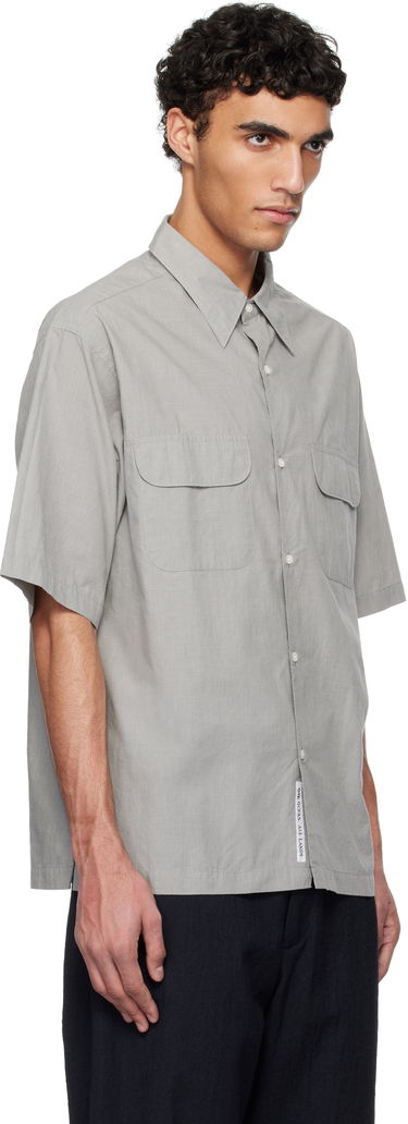 Košeľa NANAMICA nanamica Regular Collar End on End Short Sleeve Shirt Šedá | S25SG075U, 1