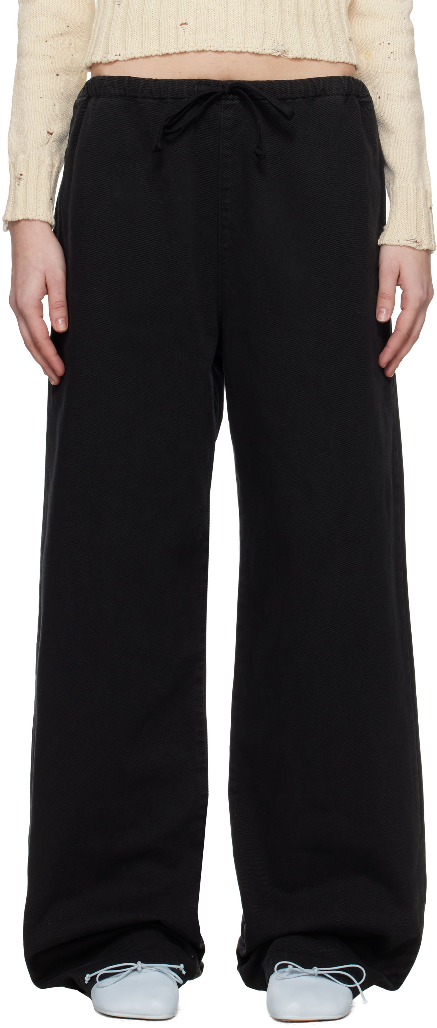 Tepláky Maison Margiela MM6 Maison Margiela Bull Wide-Leg Pants Čierna | S62KB0235 S30653, 0
