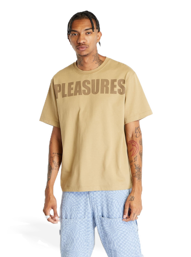 Tričko Pleasures Expand Heavyweight Short Sleeve Tee Brown Hnedá | P23F032 BROWN