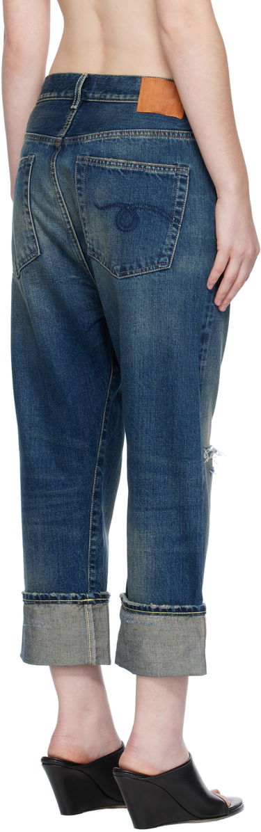 Džínsy R13 R13 Cuffed Tailored Drop Cropped Jeans Modrá | R13WD194-D341C, 2