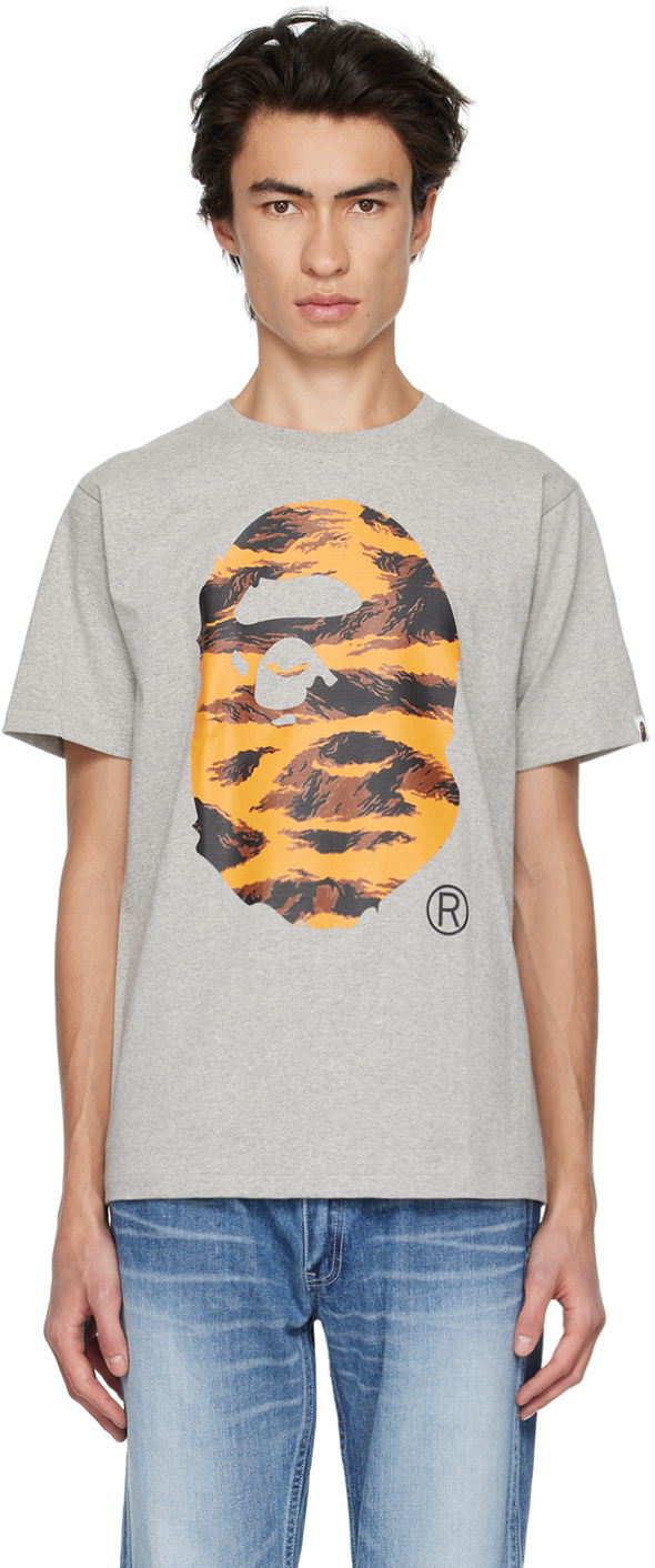 Tričko BAPE Tiger Ape Head Šedá | 001TEI701008F, 0