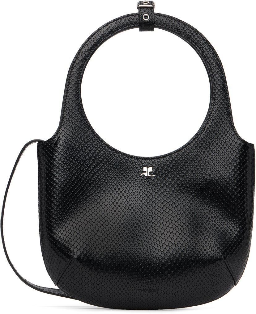 Taška cez rameno Courrèges Courrèges Holy Viper Shoulder Bag Čierna | 325GSA102CV0045
