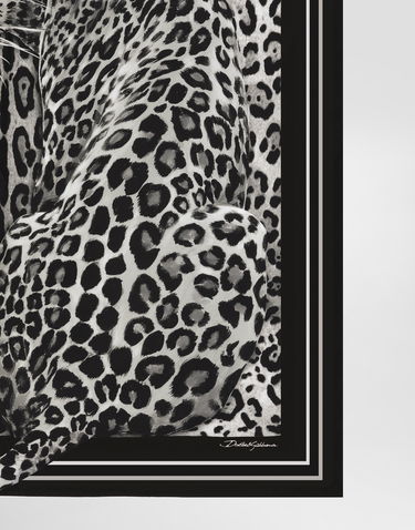 Šál Dolce & Gabbana Leopard Silk Twill Foulard Rôznofarebný | FN090RGDCUVHI5LD, 3