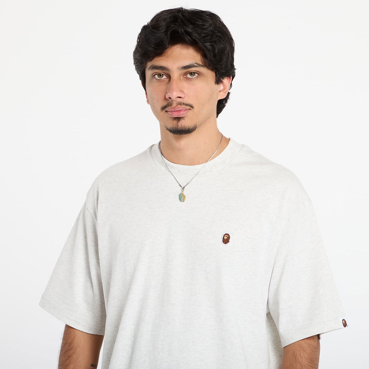 Tričko BAPE One Point Relaxed Fit Tee Béžová | 001TEL801301MGRA, 1