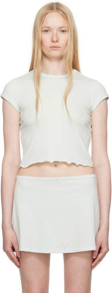 Sukňa SKIMS SKIMS Drop Needle Pointelle Baby Tee Zelené | ST-STT-8463, 0
