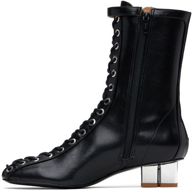 Tenisky a topánky GANNI GANNI Oleatex Eyelets Lace-Up Boots Čierna | S2967, 2