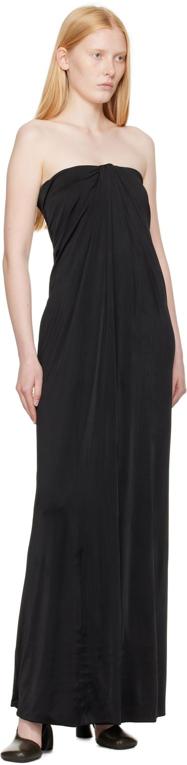Šaty FERRAGAMO Ferragamo Sleeveless Gathered Maxi Dress Čierna | 780649, 3