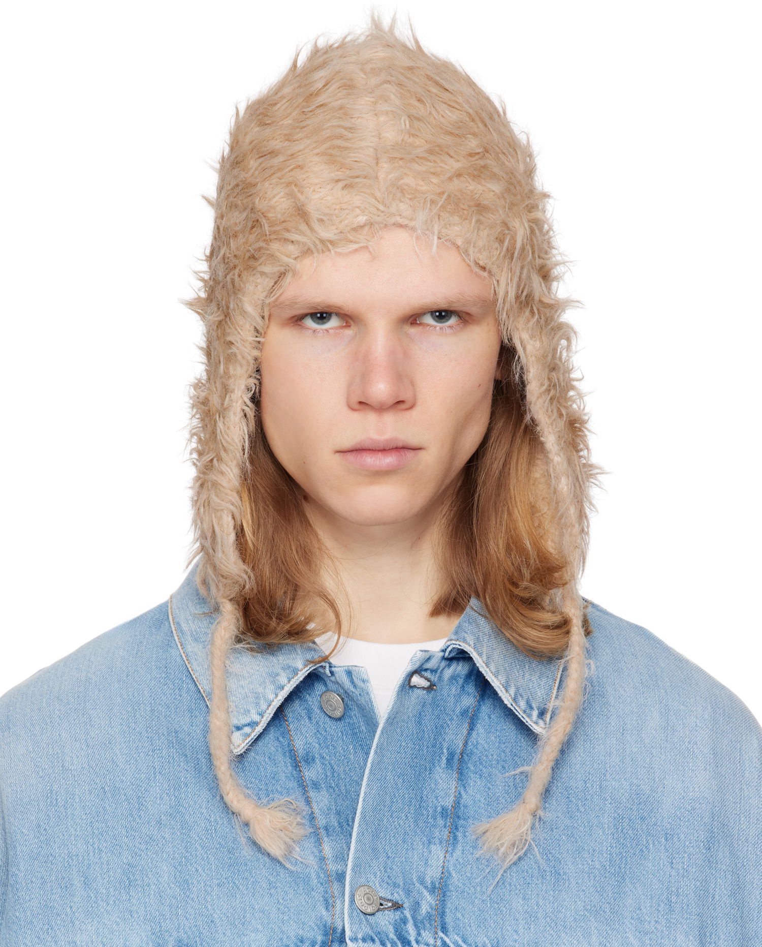 Klobúk Acne Studios Acne Studios Fluffy Beanie Béžová | C40395-, 0
