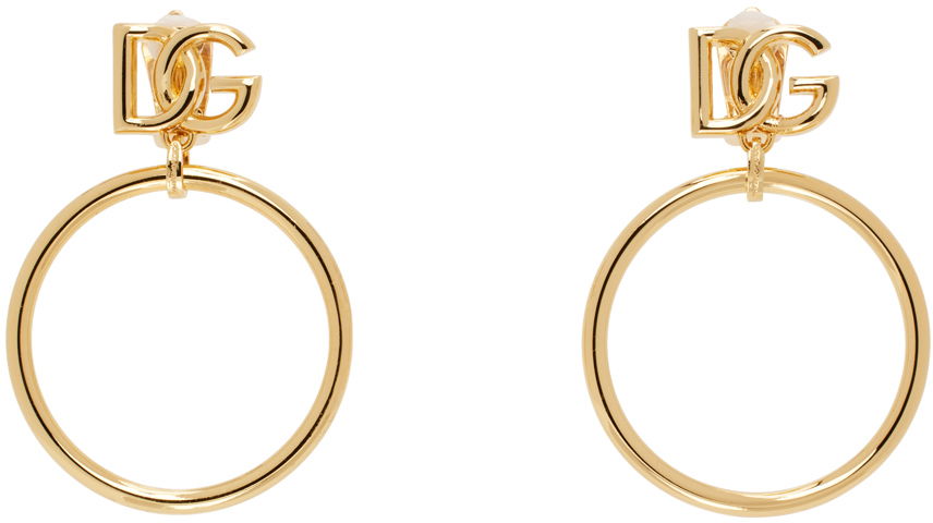 Náušnice Dolce & Gabbana Logo Hoop Earrings Metalická | WEQ6M3W1111, 0