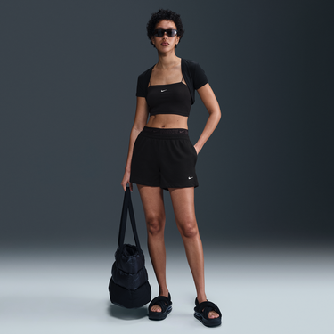 Šortky Nike Sportswear Chill Terry Mid-Rise Shorts Čierna | IB7885-010, 0