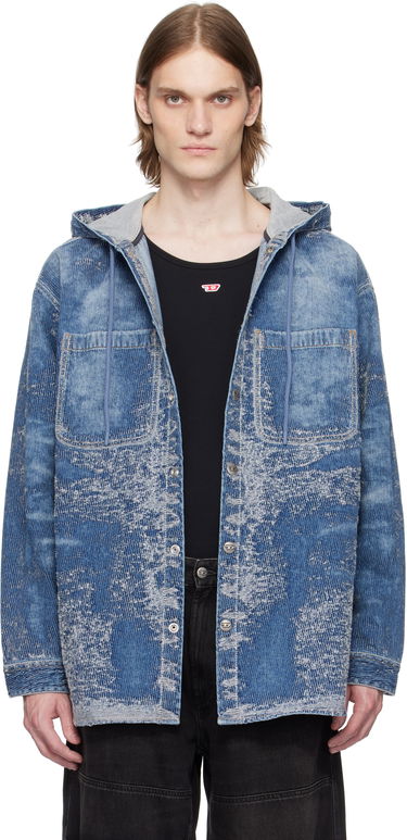 Košeľa Diesel Diesel D-Dewnys-Hood-S Denim Hoodie Modrá | A16360-007W4-01, 0