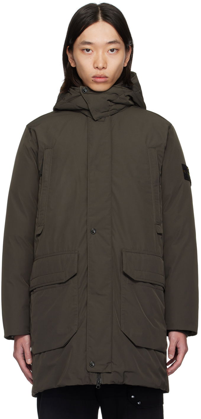 Bunda Stone Island Gray Hooded Down Jacket Čierna | 811570726, 0