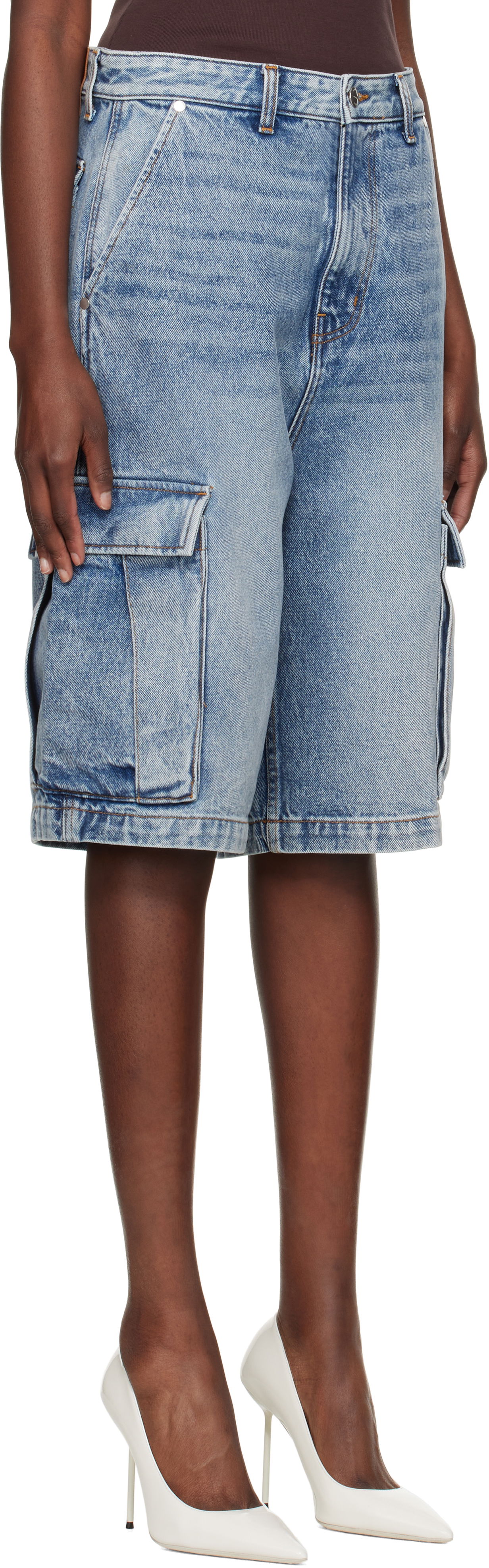 Šortky Rhude Rhude Baggy Denim Cargo Shorts Modrá | RHPS25SH05012, 1