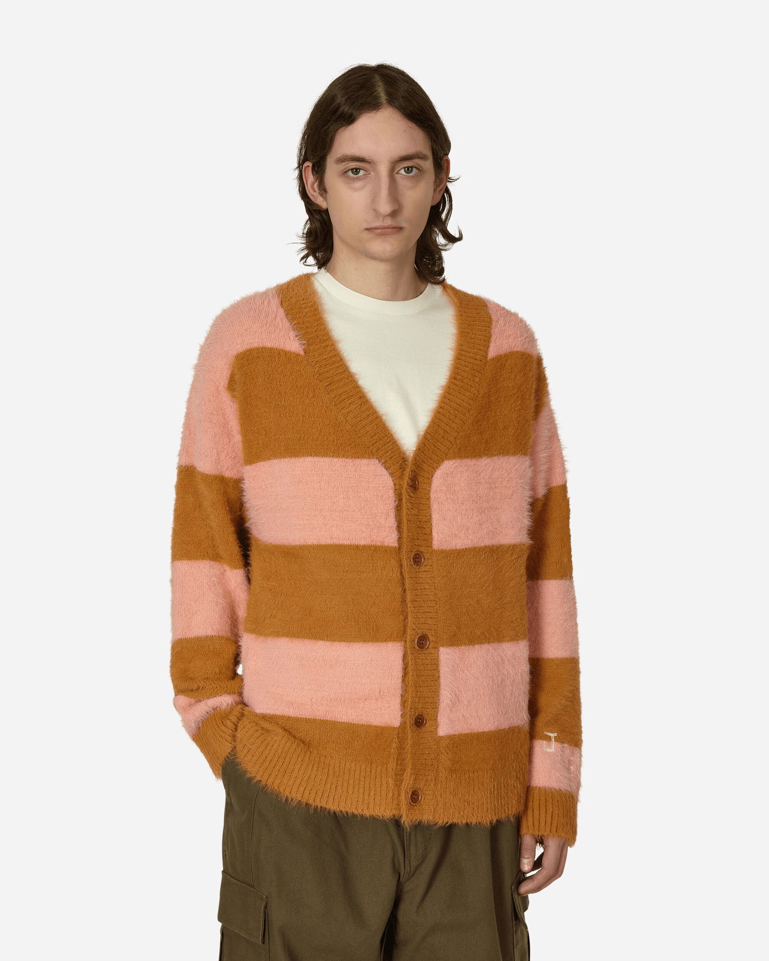 Sveter Vans Fuzzy Striped Cardigan Hnedá | VN0A7SQ1ZEE1, 0