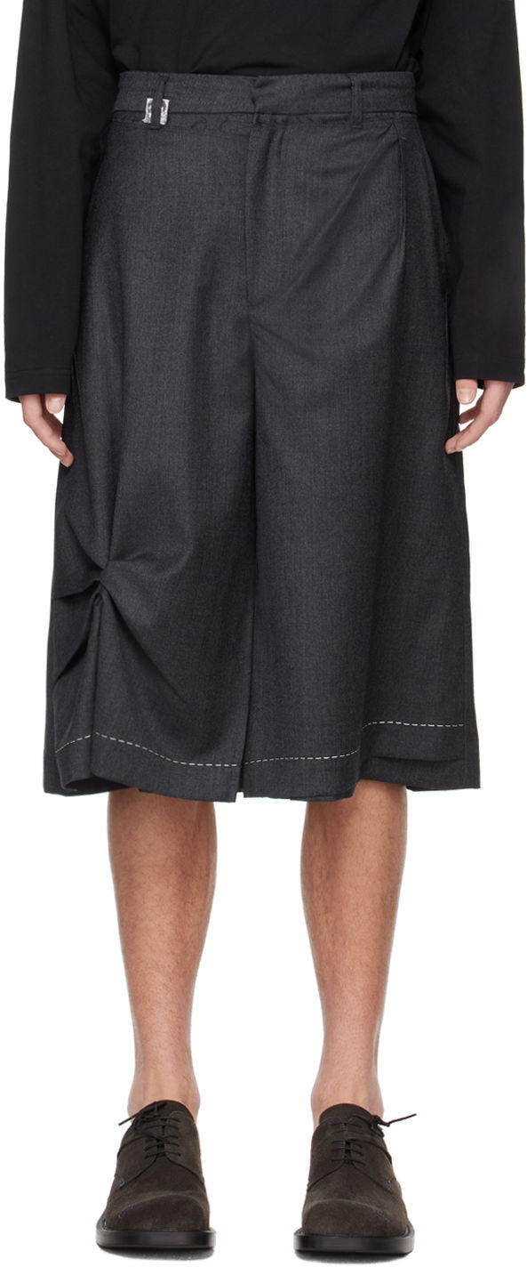 Pleated Wide Leg Shorts