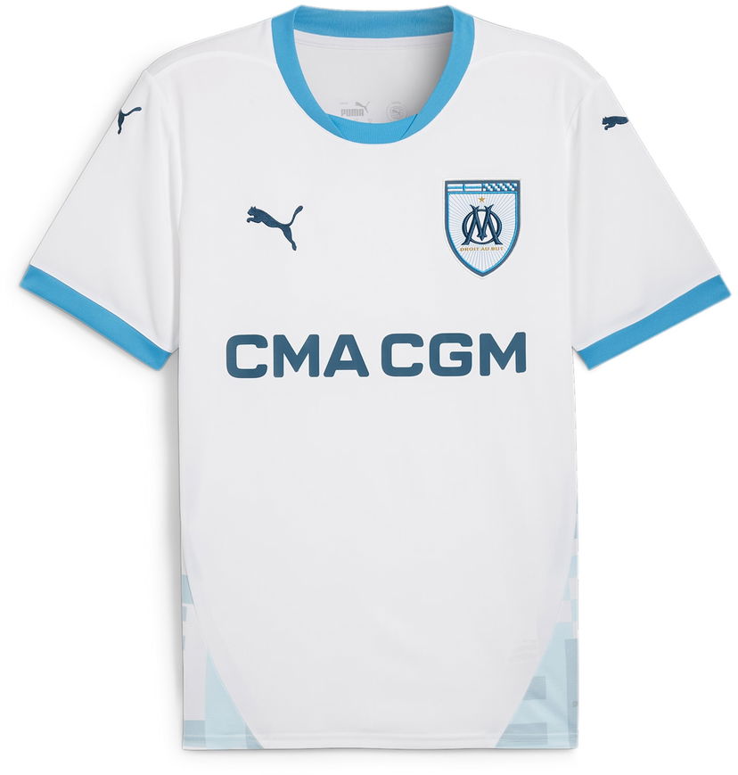 Dres Puma OM Home Jersey Replica 2024/25 Biela | 775286-01