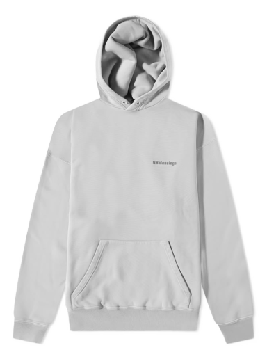 Mikina Balenciaga Corporate Logo Popover Hoody Šedá | 570811-TNVG8-9244
