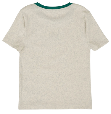 Tričko GAP Ribbed Contrast Trim T-Shirt with Lime Slice Embroidery Béžová | 637782-08, 1