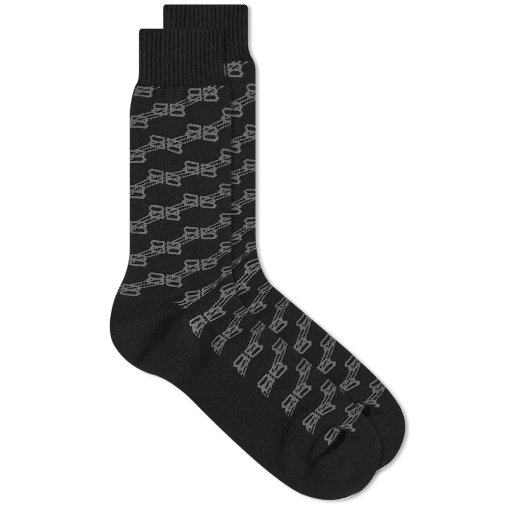 Ponožky Balenciaga BB Monogram Logo Sock Čierna | 704111-4B5B0-1062, 0