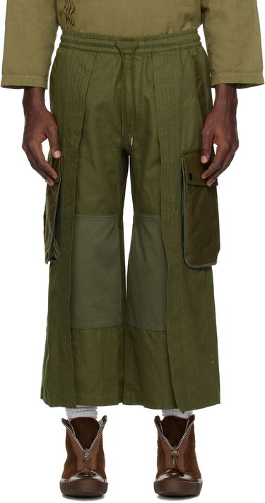 Cargo nohavice Maharishi Maharishi M42 Hakama Cropped Cargo Pants Zelené | 6052, 0