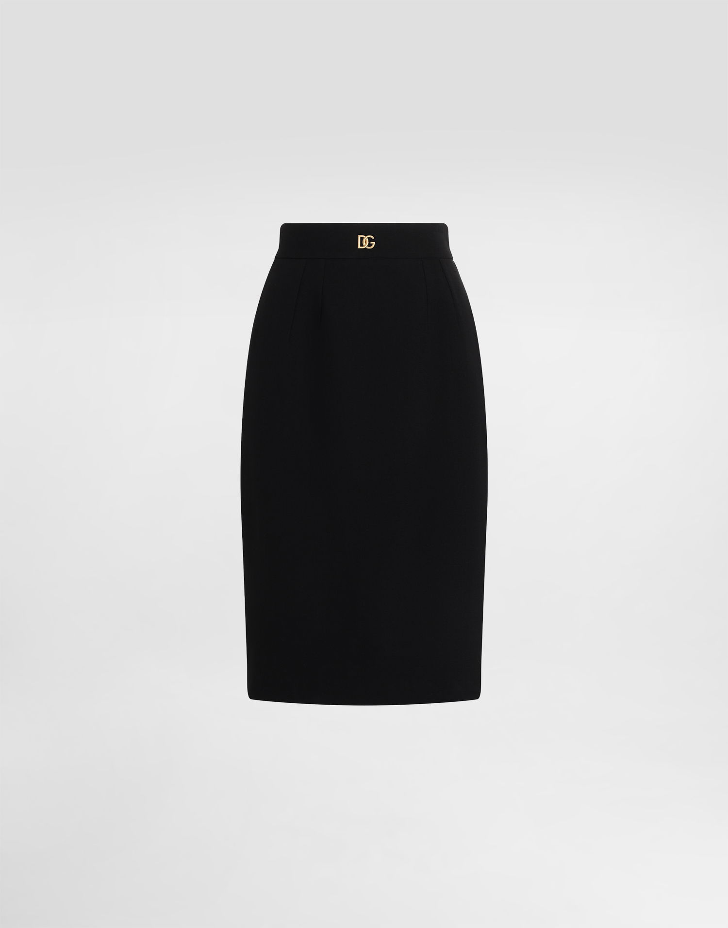 Sukňa Dolce & Gabbana Dolce & Gabbana Wool Midi Pencil Skirt with DG Logo Čierna | F4C2CTGDCSXN0000, 0