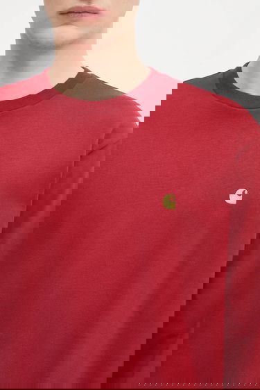 Tričko Carhartt WIP L/S Chase Long Sleeve T-Shirt Červená | I026392.30QXX, 3