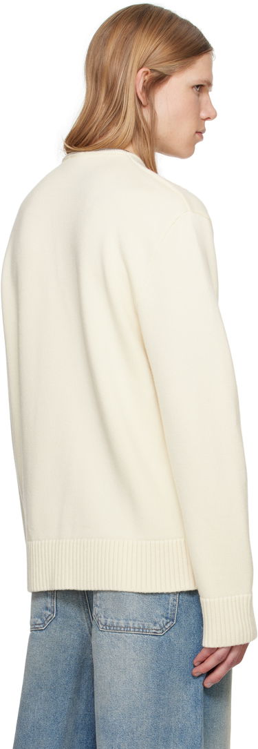 Sveter Courrèges Zipped Wool Sweater Biela | 324MPU179FI0036, 2