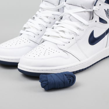 Tenisky a topánky Jordan Air Jordan 1 Retro High OG "Metallic Navy" Biela | 555088-106, 5