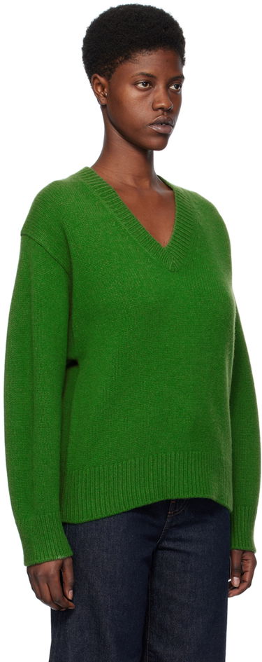 Sveter TOTEME TOTEME V-Neck Knit Sweater Zelené | 241-WRT1034-YA0004, 1