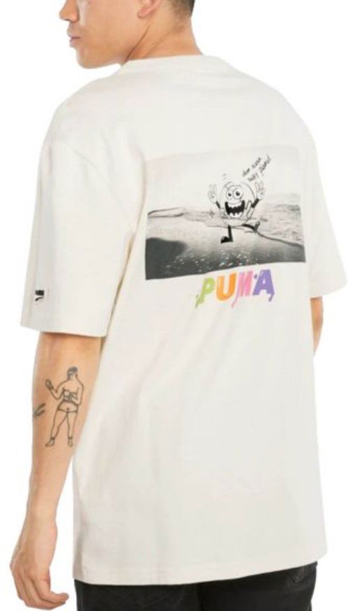 Tričko Puma Downtown Graphic Tee Biela | 53159688, 1