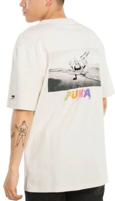 Tričko Puma Downtown Graphic Tee Biela | 53159688, 1