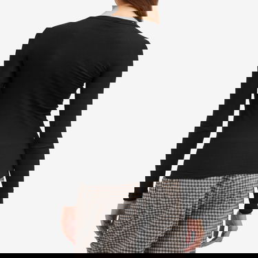 Tričko Baserange Heart Cutout Ribbed Long Sleeve T-Shirt Čierna | TOHLS-RB-000-Black, 3