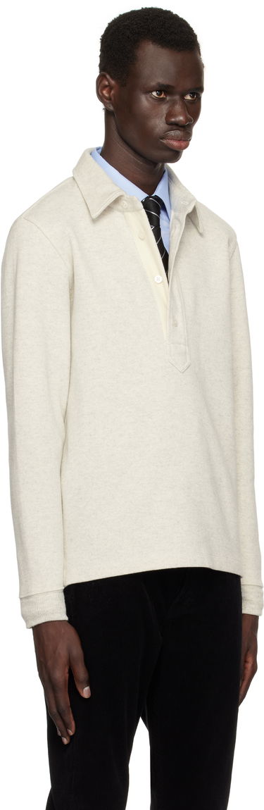 Sveter Tom Ford TOM FORD Cotton Blend Rugby Polo Béžová | JPL017-JMC049S25, 1