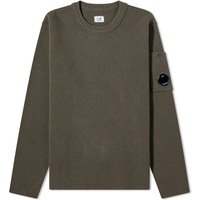 Lens Lambswool Crew Knit "Olive Night"