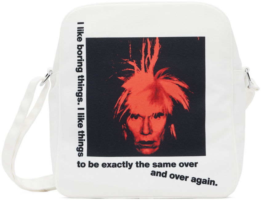 Taška cez rameno Comme des Garçons Andy Warhol Print Messenger Bag Biela | FM-K201-051, 0