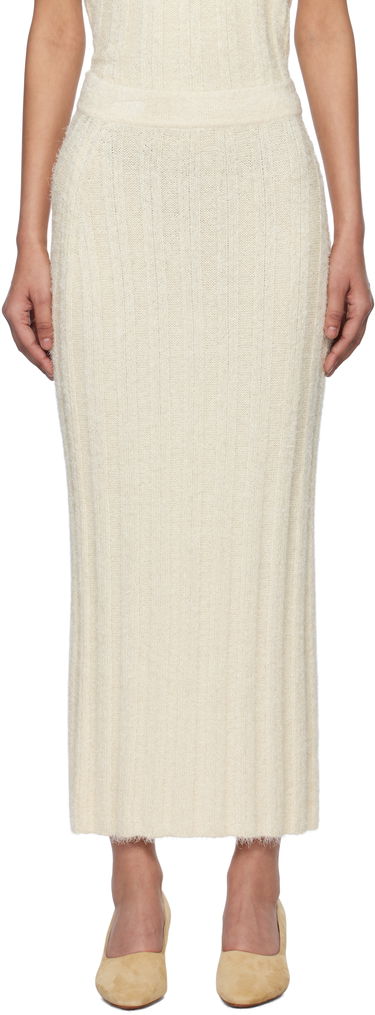 Sukňa Khaite KHAITE Claire Midi Knit Skirt Béžová | 9751309, 0