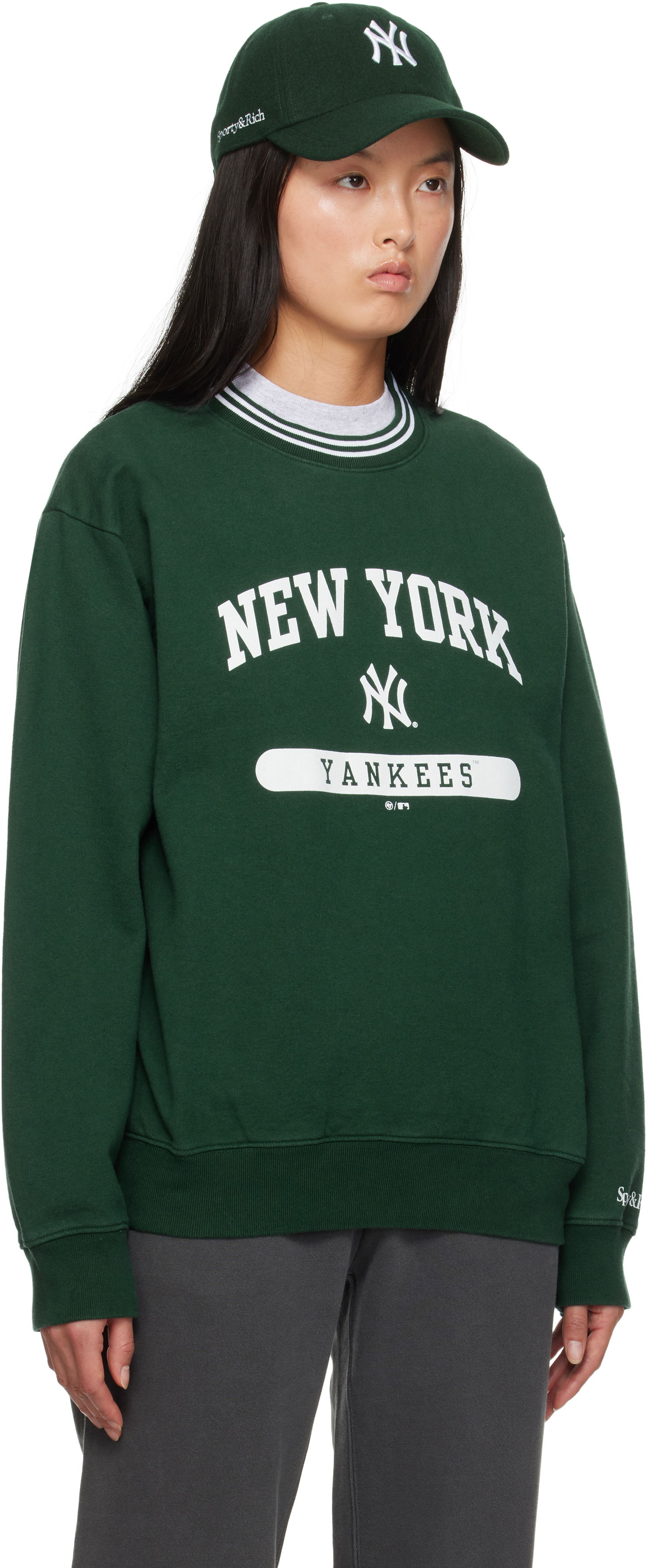 Mikina Sporty & Rich Sporty & Rich '47 Edition New York Yankees Crewneck Sweatshirt Zelené | ST045505634GR10, 1