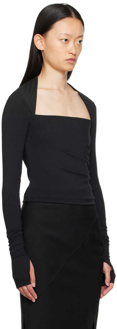 Tričko Helmut Lang Helmut Lang Shrug Long Sleeve T-Shirt Čierna | N06HW518, 1
