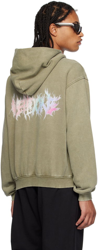 Mikina We11done Printed Hoodie Zelené | WD-TH3-23-806-U-KK, 2