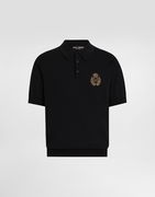 Dolce & Gabbana Cotton Polo-Shirt with Heraldic Patch