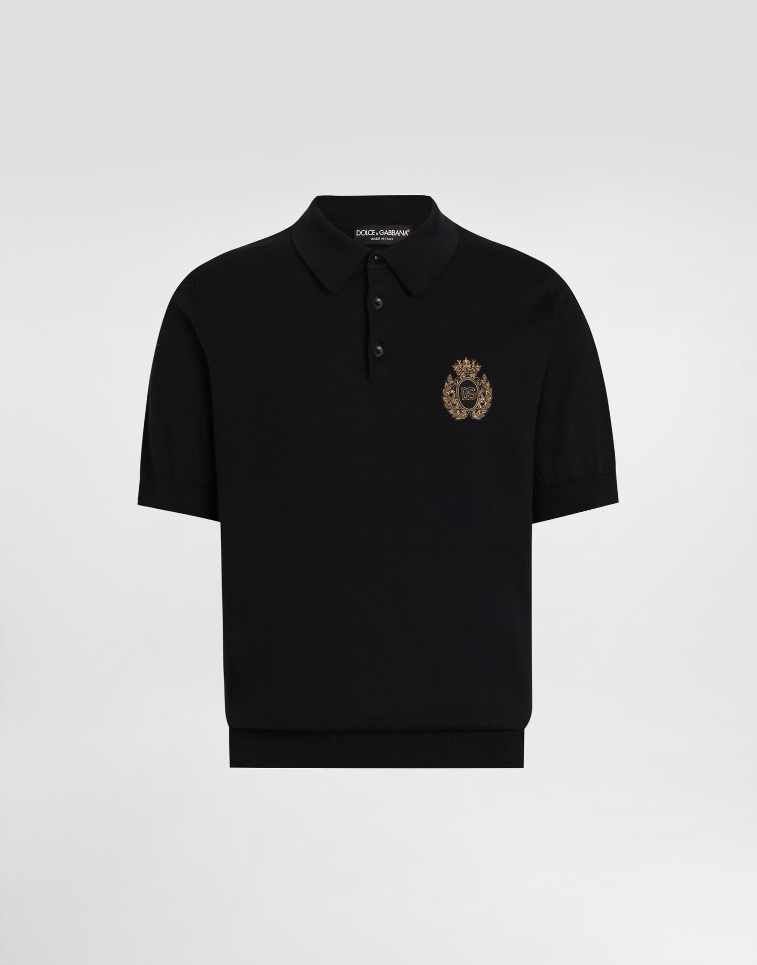 Polo tričko Dolce & Gabbana Dolce & Gabbana Cotton Polo-Shirt with Heraldic Patch Čierna | GXZ02ZJBCG3B0665, 0