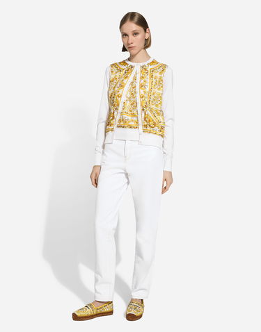 Tielko Dolce & Gabbana Sleeveless Sweater With Print Biela | FXT06TJBSJEHG3TN, 1
