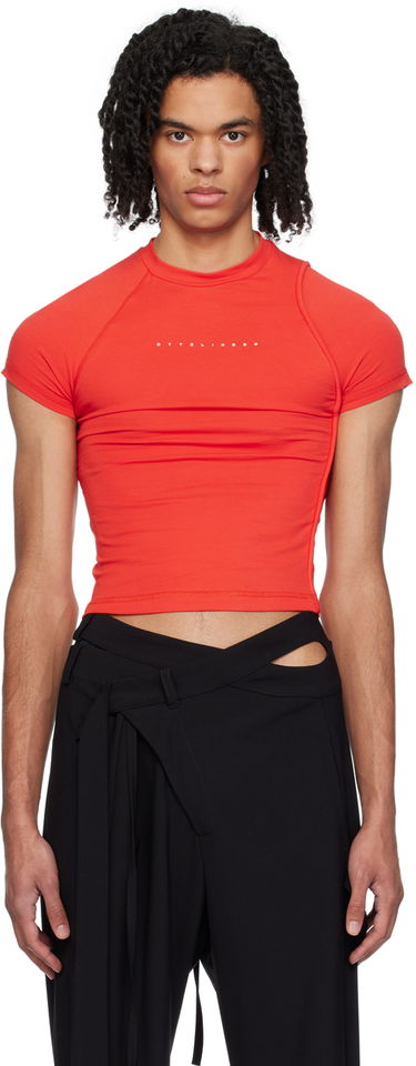 Crop Top Ottolinger Ottolinger Deconstructed T-Shirt Červená | 1503503, 0
