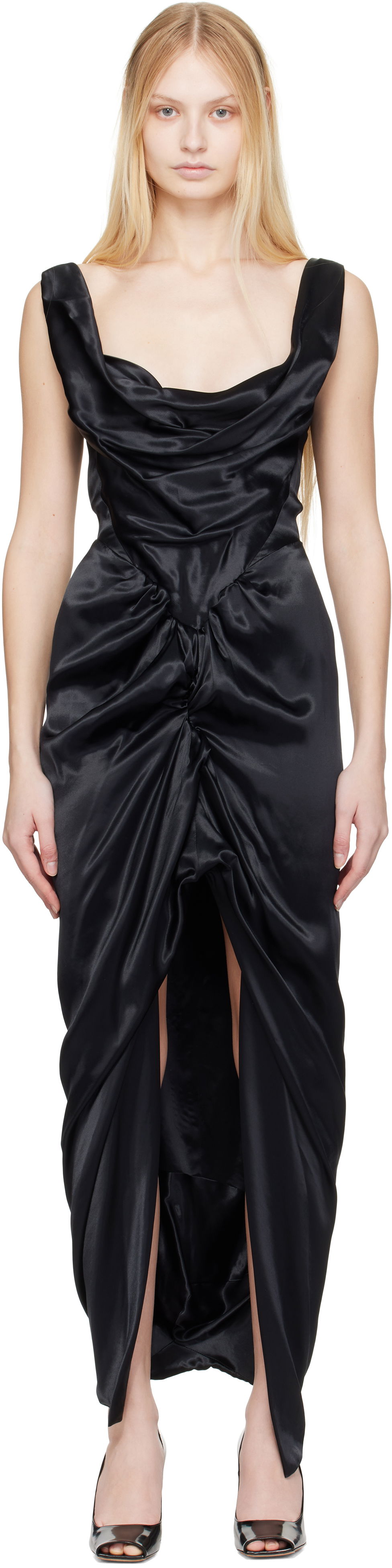 Šaty Vivienne Westwood Vivienne Westwood Panther Draped Maxi Dress Čierna | 1101035B-W0128-, 0