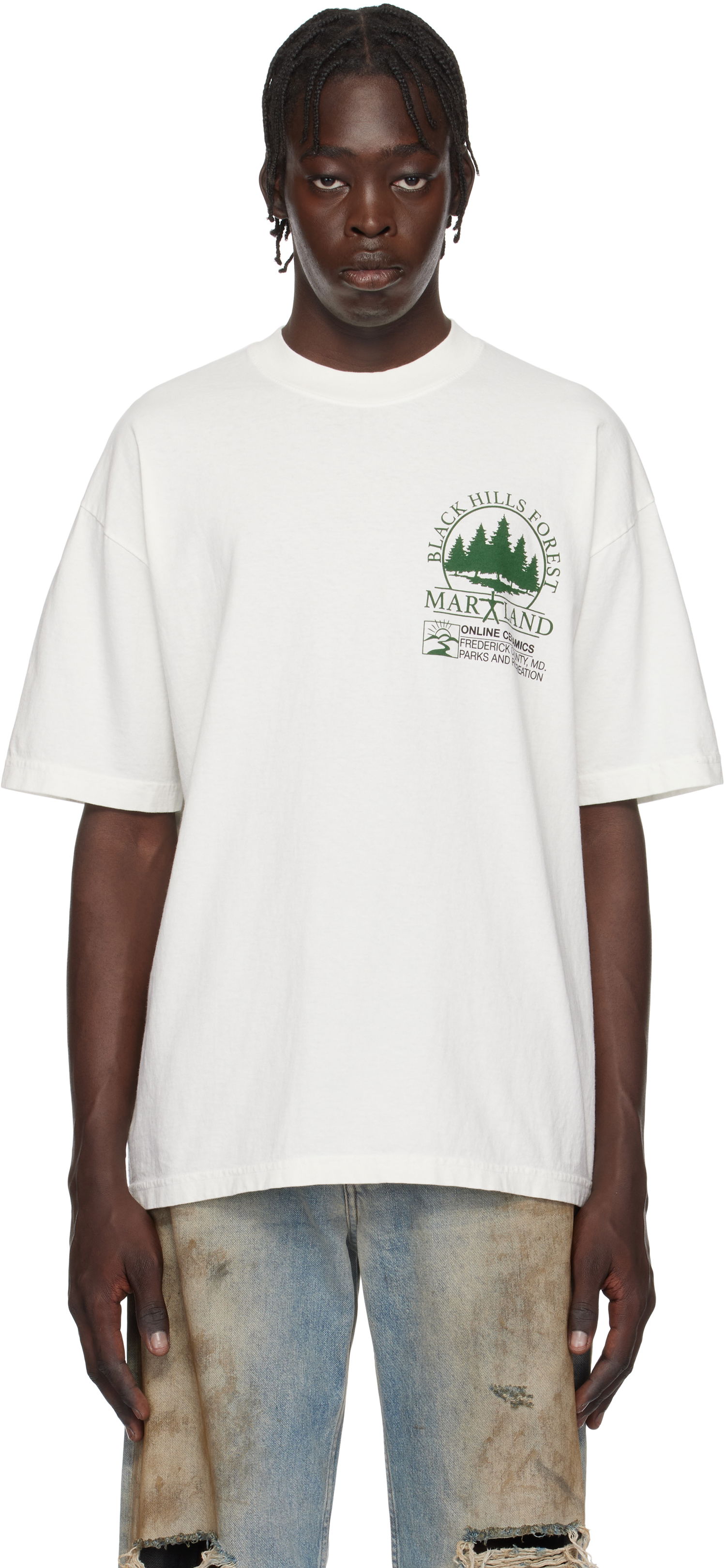 Tričko Online Ceramics Online Ceramics The Blair Witch 'Black Hills Forest Map' T-Shirt Biela | Black Hills Forest Map Tee, 0
