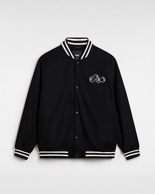 Bomber bunda Vans Scuttle Baseball Jacket Čierna | VN000HMNBLK