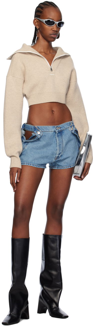 Šortky Coperni Coperni Open Hip Denim Shorts Modrá | COPP71202, 4