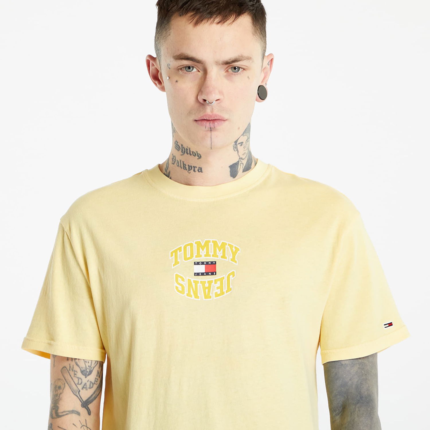Tričko Tommy Hilfiger Mirror Logo Classic Fit T-Shirt Žltá | DM0DM16227 ZHO, 0