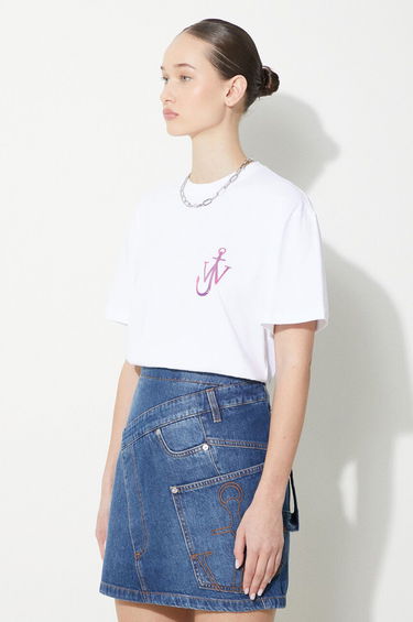 Tričko JW Anderson JW Anderson Naturally Sweet Anchor T-Shirt Biela | JT0220.PG0980.001, 4