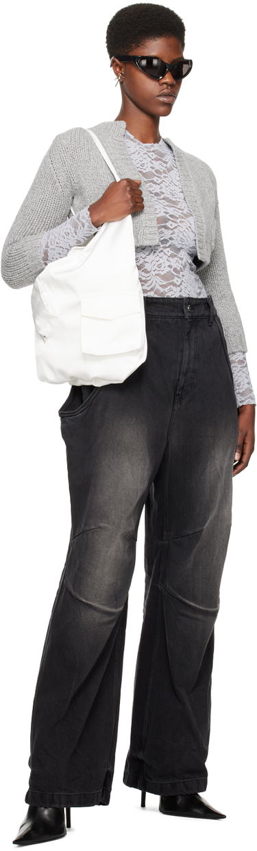 Sveter We11done Cropped Cardigan Šedá | WD-KC0-24-645-W-GY, 3